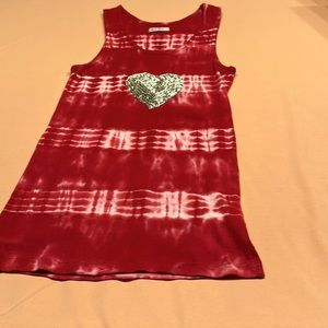 Embellished pink tank top. Size L.